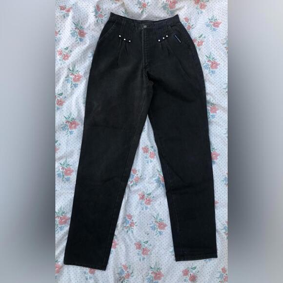 Vintage High Waisted Rocky Mountain 100% Cotton Grey Denim Jeans - Picture 3 of 9